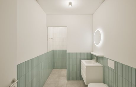 salle de bain_douche_vert